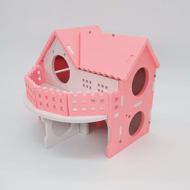 Spielzeug für Hamster, Häuschen Spielzeug für Hamster, vielseitige Hamster Zubehör in Blau oder Pink