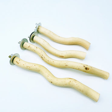 Vogelspielzeug für Wellensittiche, Vogelkäfig-Stehstange, natürliche Holz, Verschiedene Längen, Krallenpflege & Entspannen