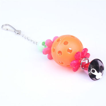 Spielzeug für Wellensittiche, Vogelspielzeug mit Glöckchen, niedliches Design, 3er-Sets, mit den Farben Rot, Gelb und Grün