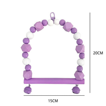 Spielzeug für Wellensittiche, Buntes Vogelschaukel, Hängendes Spielzeug für Vögel, Einfache Montage, Farbenfroh und Langlebig