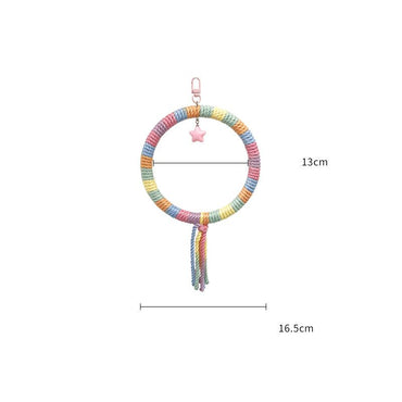 Wellensittiche Spielzeug, Bunte Kreis Schaukel, Baumwollseil Kletterring, Ideal zum Spielen und Trainieren für Kleine und Mittelgroße Vögel