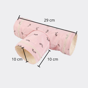 Hamster Spielzeug, Zwei Typen Lustige Tunnel für Hamster und Zwergkaninchen, interaktive Spielzeuge in Pink und Blau