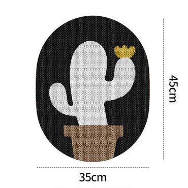 Kratzbrett für Katzen, Kaktus-Design, Wandmontage möglich, Wellpappe, langlebig & sauber, Schwarz oder Weiß