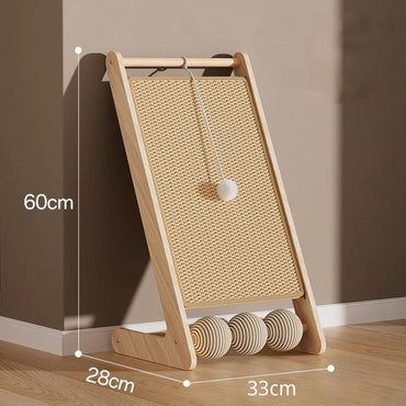 Katze Kratzpappe, Langlebiger Katzenkratzbaum aus Sisal, Platzsparendes Design für kleine Räume und Indoor Katzen