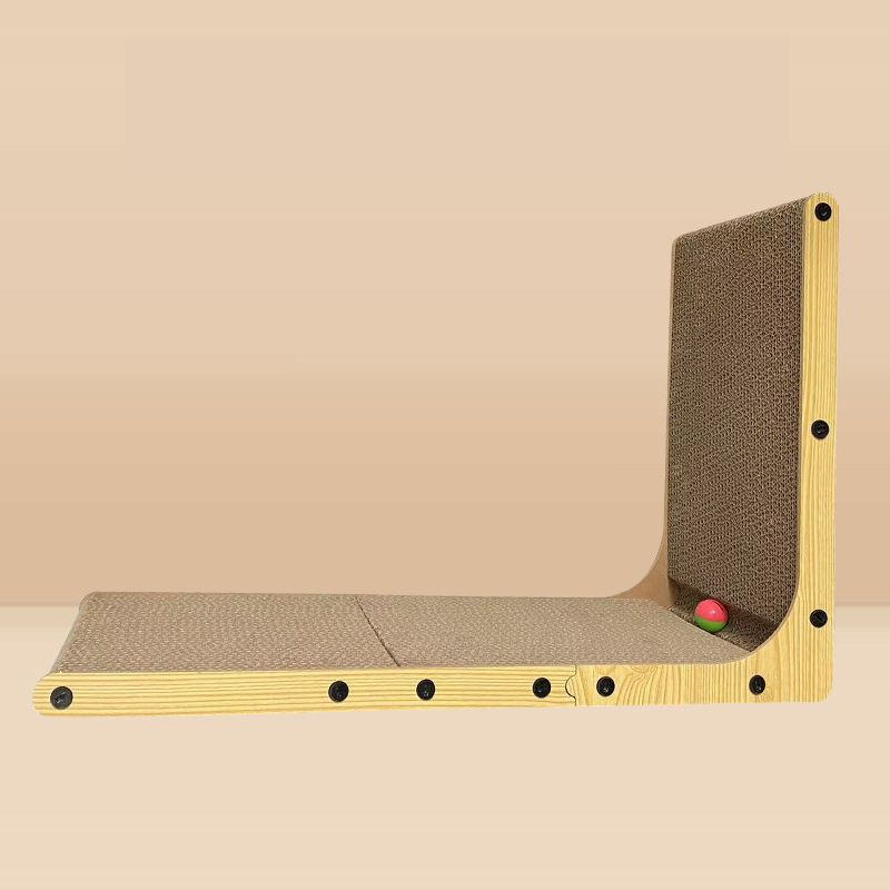 Kratzecken Latzen, L-förmige Katzenkratzbrett, platzsparend im Eckbereich, ideales Kratzmöbel für Katzen