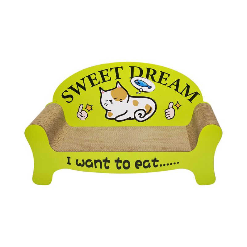 Kratzbrett für Katzen, Katze Sofa Kratzen, Grün Katzenkratzmöbel , große Fläche zum Kratzen und Entspannen