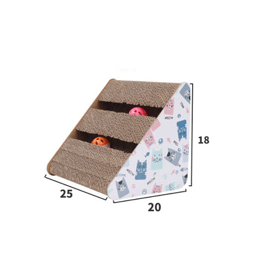 Kratzbrett für Katzen, Dreieckiger Katzenkratzbaum mit Spielball und Schenken Sie Ihrer Katze stundenlangen Spaß