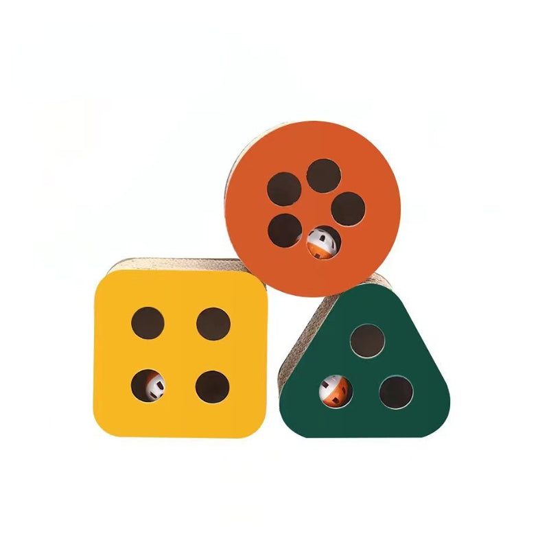 Katzen Kratzpappe, Drei Formen und Farben, Klingeltöne, verschleißfest und bissfest, Interaktive Spielzeug