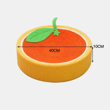 Kratzbrett Katze mit integriertem Katzenbett, hochwertigem Sisal-Material, Orange-Thema, perfekt zum Austoben für Katzen