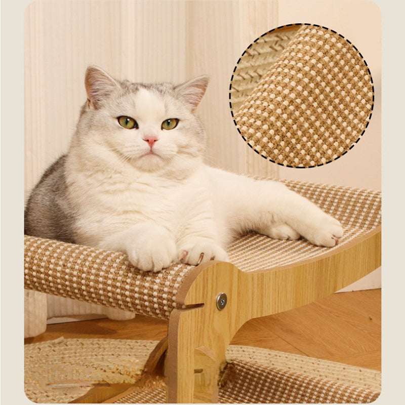 Katzenbett, Katzenbett für 2 Katzen, Katzenbett mit Kratzbaum, Hochwertige Materialien & modernes Design