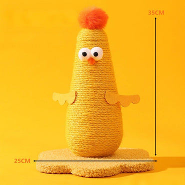 Kratzpappe für Katzen, Kratzbrett in Kükenform, Stabil und rutschfest, niedlichem für mehr Spaß