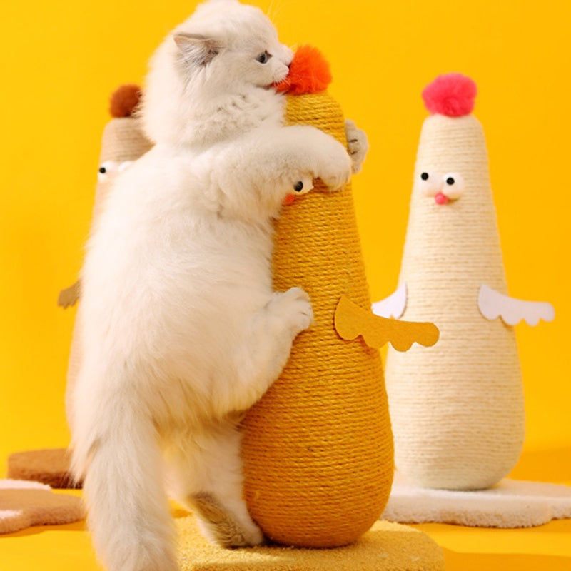 Kratzpappe für Katzen, Kratzbrett in Kükenform, Stabil und rutschfest, niedlichem für mehr Spaß