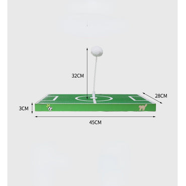 Kratzbrett Katze, Fußballplatz Katzenkratzbrett mit Selbstspielball, langlebig, Umweltfreundlich, für Spiel und Entspannung