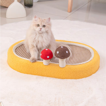 Katzenbett, Sisal Kratzbrett, Pilz-Sisal-Kratzspielzeug, Verschleißfest & Langlebig, für Große Katzen, Drei Farben erhältlich