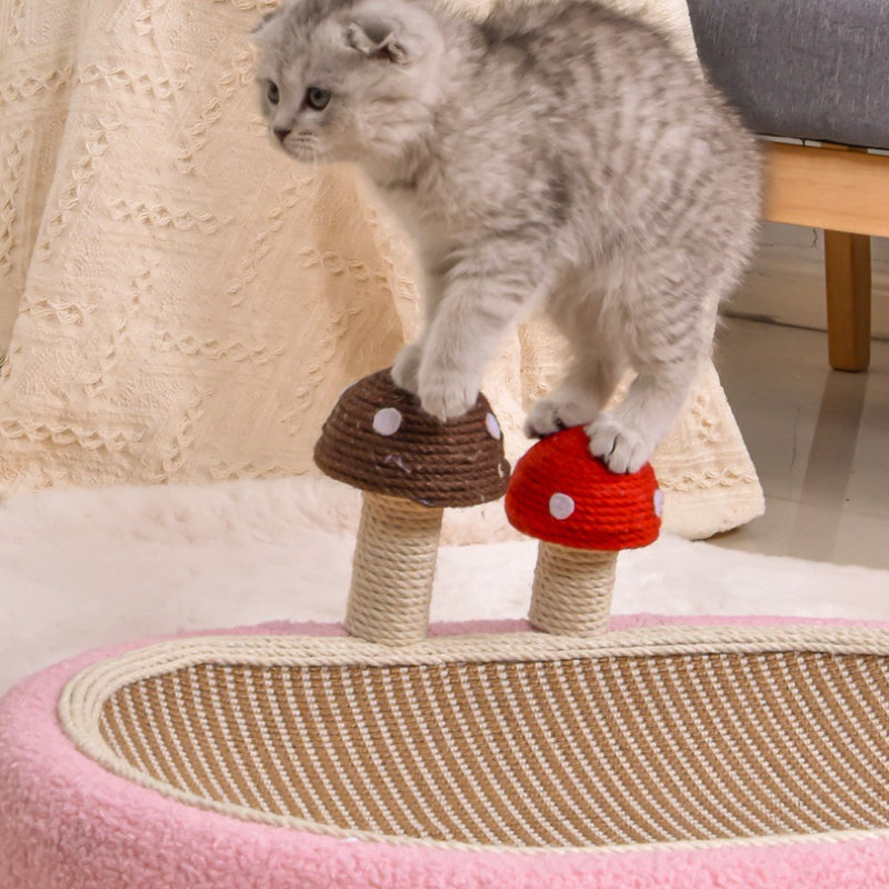 Katzenbett, Sisal Kratzbrett, Pilz-Sisal-Kratzspielzeug, Verschleißfest & Langlebig, für Große Katzen, Drei Farben erhältlich