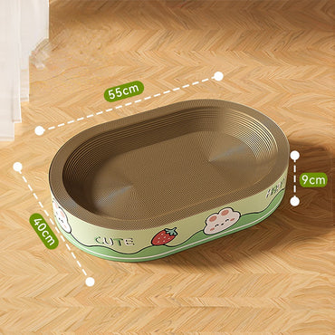 Katzenbett, Stabil & langlebig Kratzbrett, süßem Hasenmotiv für entspannte Katzenmomente, Maximale Kapazität - 15 kg Katze