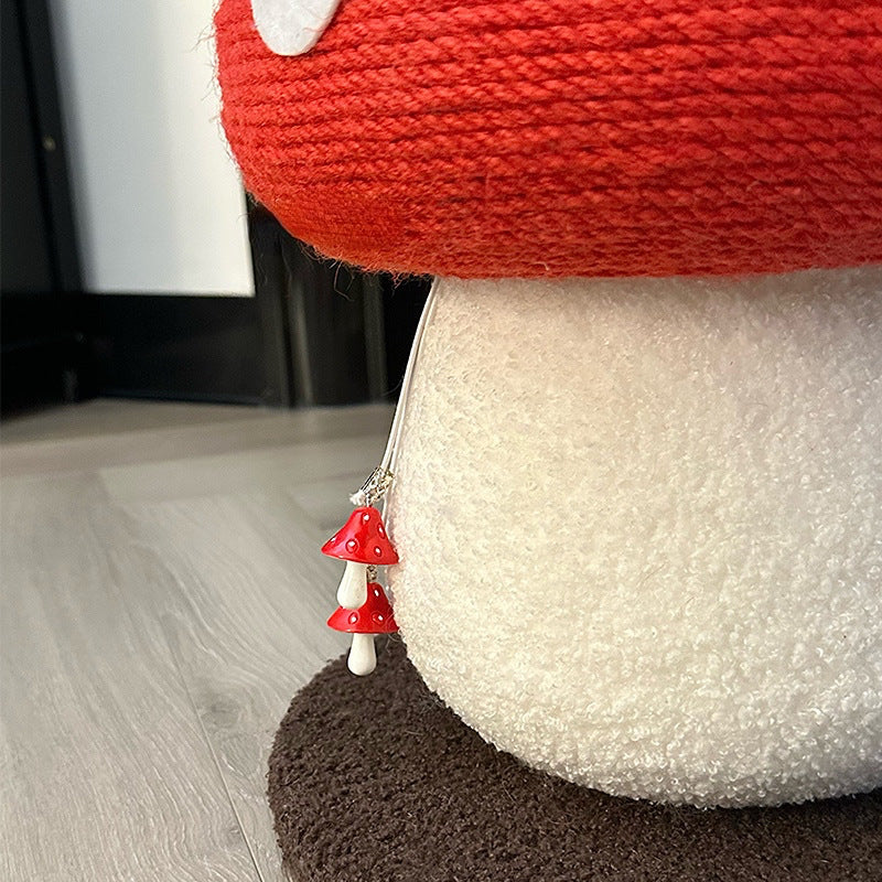 Kleiner Kratzbaum Katzen Niedlicher Roter Pilz Kratzbaum für Katzen, Kompakt und Platzsparend, Zwei Größen erhältlich