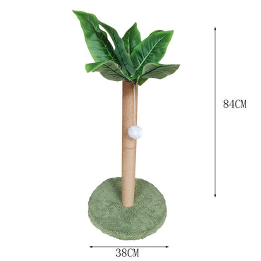 Schmaler Kratzbaum mit Ballspielzeug, Kokosnusspalmen-Form, Hochwertiger Sisalstamm