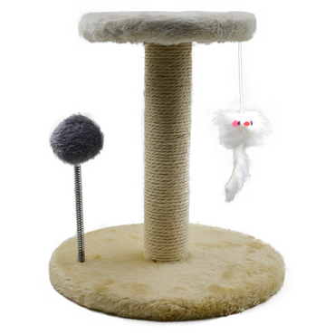 Pawsometime Kratzbaum Mini, Katzenkratzsäule aus Sisal, Stabiler Kratzbaum für kleine Katzen, Qualitätsgarantie