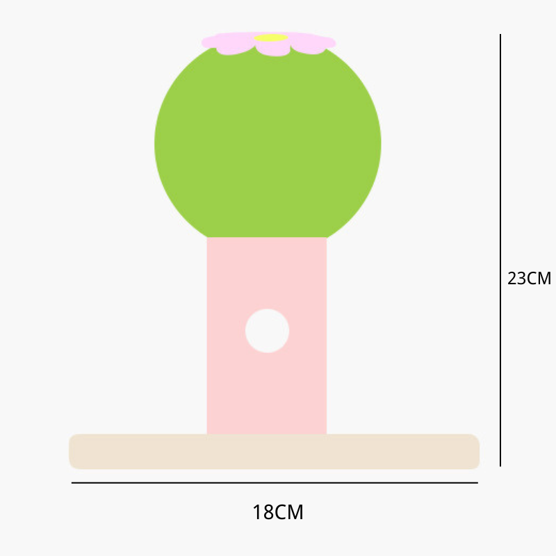 Katzenkratzbaum stabil im Kaktus-Design, Sisal, Kratzsäule mit Klingelball, Interaktive Spielzeug für Katzen