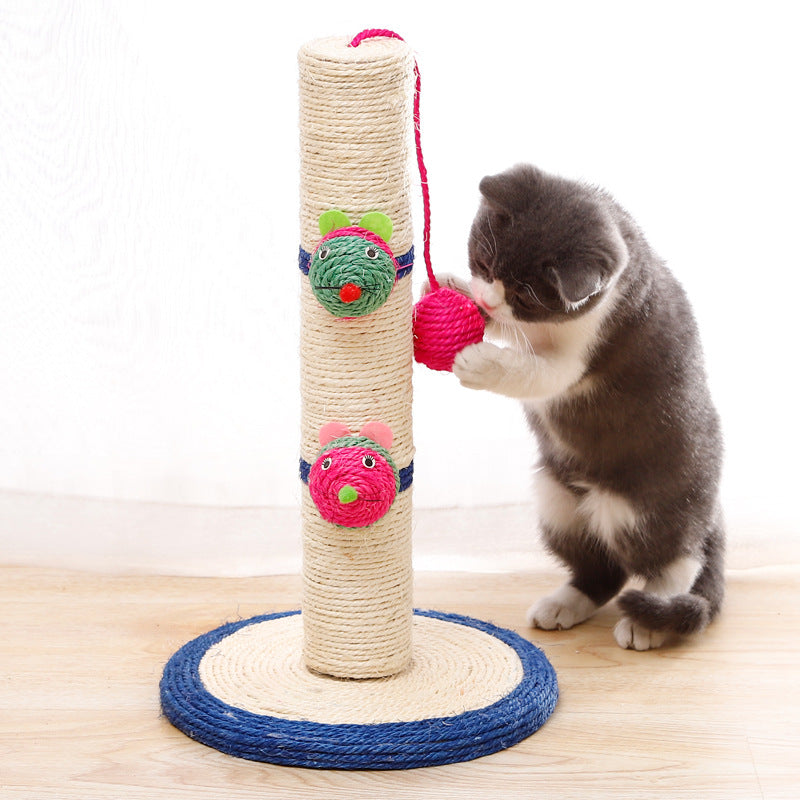 Kratzbaum Spielzeug aus Sisal, Platzsparendes Design, Einfach Montage, Ideal für kleine Katzen