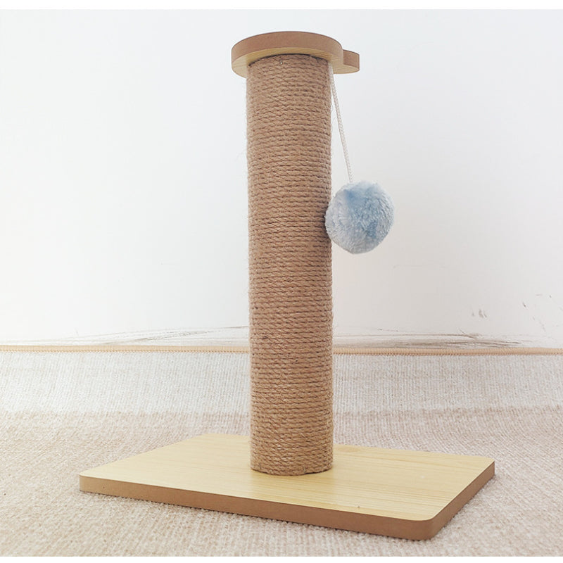Holz Kratzbäume für Katzen, Stabiler Sisal Kratzbaum mit Lustiger Plüschball, Steht stabil – Ideal für Ihre Katze