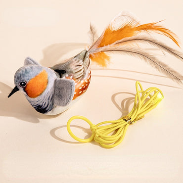 Katzenspielzeug vogel, Plüschspielzeug mit simuliertem Klang, kann zur Selbstunterhaltung im aufgehängt