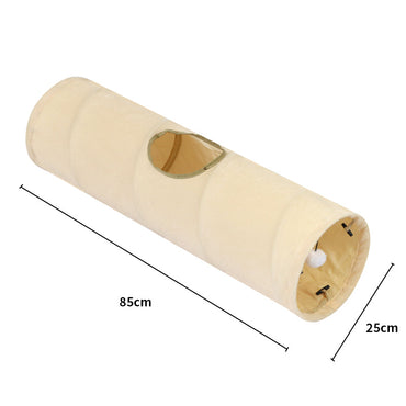 Katzen tunnel gerade, doppellagig, weicher Plüsch, großer Unterhaltungsraum im Innenbereich, faltbar (1 Stück)