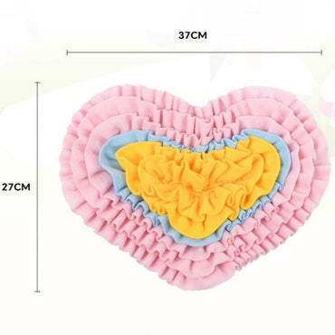 Katzenspielzeuge Herzförmiges Schnüffelkissen, Puzzle pädagogisches Futterversteck zum Energieverbrauchen