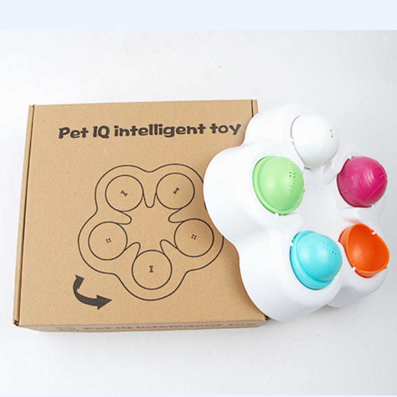 Puzzle Katzen spielzeug , langsam fressender Ball, verschleißfest und bissfest, unterhaltsam, mit 5 farbigen Bällen