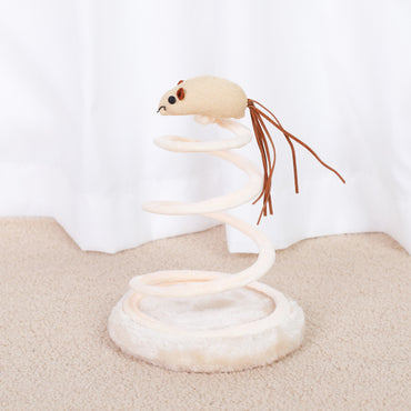 Katze Spielzeug, Interaktives Spiralspielzeug in drei Varianten erhältlich: Maus, Fisch und Ball, Fördert Jagdinstinkt Ihrer Katz (1 Stück)