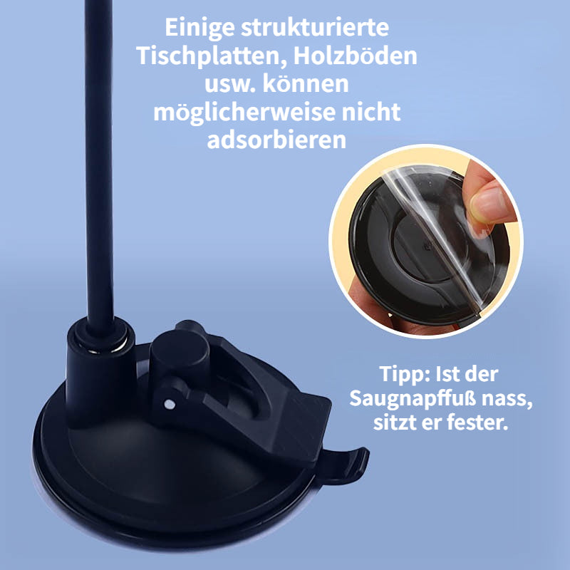 Katzen Spielzeug, Saugnapf-Katzenangel, Elastischer Stahldraht mit Weißen Feder & Glocken, Austauschbare Köpfe erhältlich