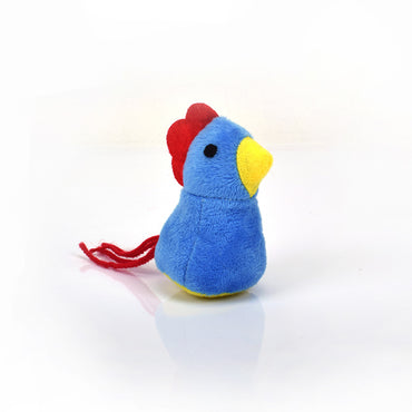 Katzen Kuscheltier mit Katzenminze, niedliche Küken-Form, 2-teilig, tragbar und kompakt, Orange und Blau