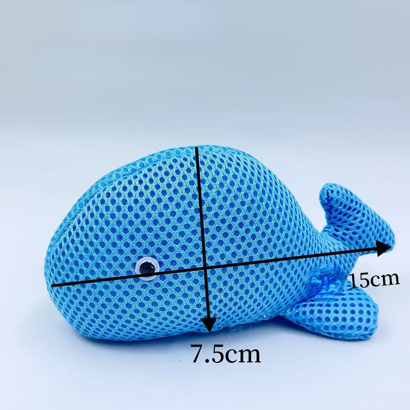 Kuscheltier Katze, Niedliches Blauwal-Design mit Katzenminze, Beschäftigungsspielzeug für Katzen zur Zahnpflege, 15x4x7,5 cm