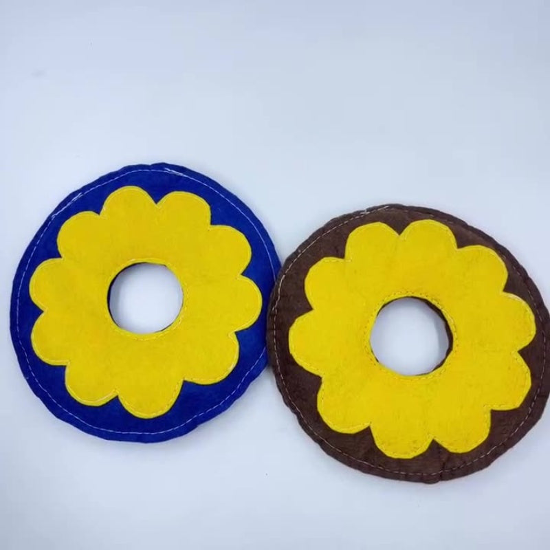 Katze Spielzeug, 16,5 cm Durchmesser Krapfen mit Katzenminze, Verfügbar in zwei Farben, Beißspielzeug & Langeweile lindern