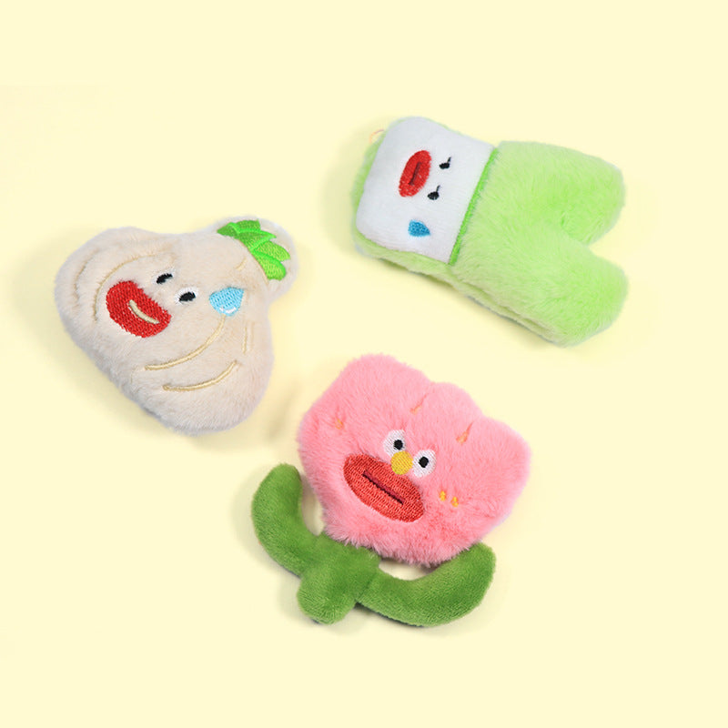 Kuscheltier Katze, Lustige Zwiebeln, Kaktus, Knoblauch, Kauspielzeug für Katzen mit Katzenminze & Lautes Papier, 3er Set