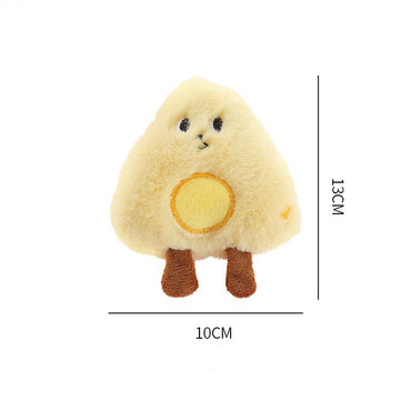 Plüschtier Hund, Weiches und Robustes mit niedlichem Frühstücksdesign, Interaktives Spielzeug für Katzen und Hunde (1 Stück)