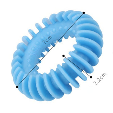 Hundespielzeug Unkaputtbar, Weich Halsband Beißspielzeug aus Gummi, Kauspielzeug für Hunde & Interaktive Spiele, Drei Farben (1 Stück)