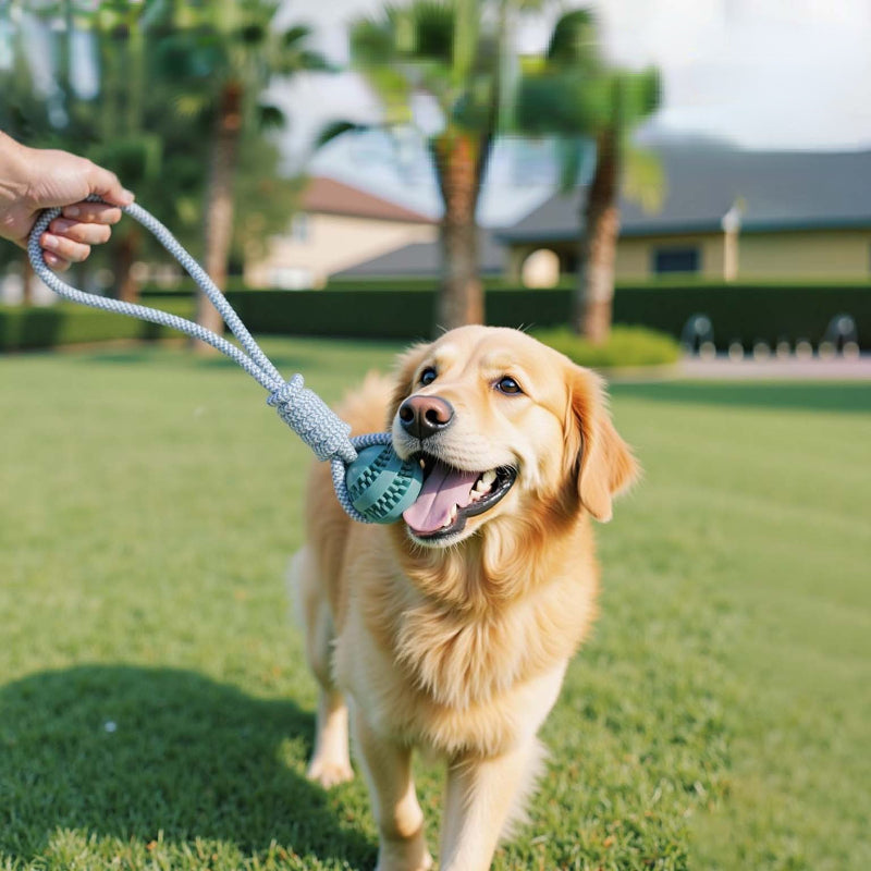 Hund ball mit Seil, Gummi ball für Hunde, Mehrere Farben, Kauspielzeug für Spaß Hand-Pull-Ball-Interaktion