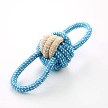 Spielbälle für Hunde, Hundespielzeugball aus Baumwollseil, 5 zweifarbige Designs robustes und kaufestes (1 Stück)