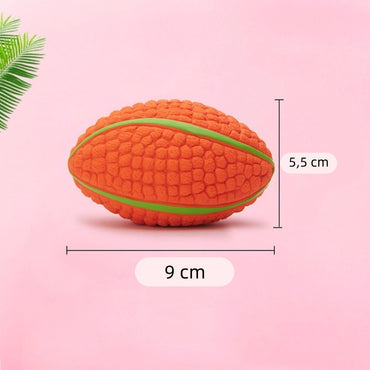 Ball für Hunde, Kauspielzeug für Hunde aus Latex, Hundespielzeug in Rugbyball- und Fußballform, zum Stressabbau