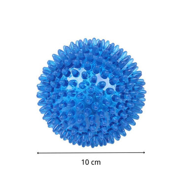 Hundespielzeug, Bunte Spielbälle für aktive Hunde, 3-teiliges Set aus blauen, grünen und orangefarbenen, geräuschmachenden Spielbällen