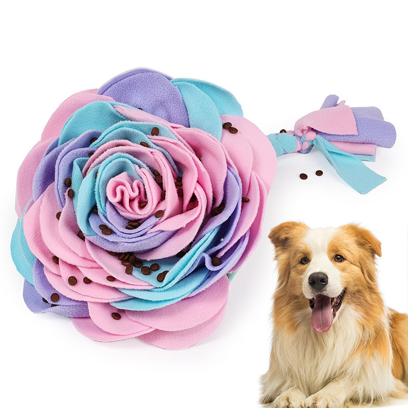 Spielzeug Hund, Schnüffelspielzeug Hund, Rosenfalten, Futterspielzeug für langsames Essen, zur Energieverbrauch (1 Stück)