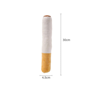 Kuscheltier für den Hund, Plüschzigaretten-Spielzeug mit Geräuschen, ideal für kleine und große Hunde, Spaß & Beschäftigung