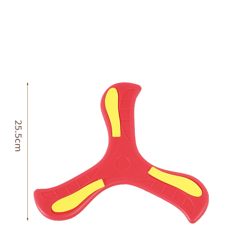 Hund Spielzeug, Hundefrisbee, EVA Dreiblatt-Bumerang, Weiches & Sicheres für Draußen interaktive Spiele, Farben zufällig