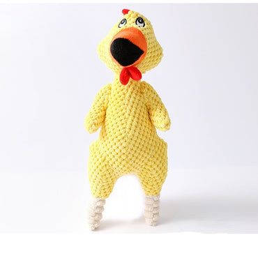 Kuscheltier für Hunde, Buntes Ananas-Plüsch-Schreihuhn mit Quietscher, lustiges Hundespielzeug in Grün, Pink und Gelb