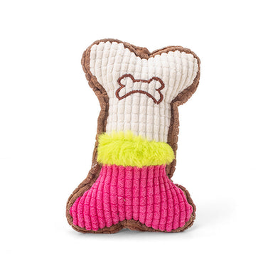 Kauknochen Hund, Maissamt Hund kuscheltiere mit Geräuschfunktion, für spielende Hunde, Zufällige Farben,17x11x4 cm
