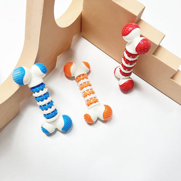 Kauknochen Hund, TPR ZahnradKauknochen, Kauartikel für Zahngesundheit, Durable für Kleine und Große Hunde, Drei Farben