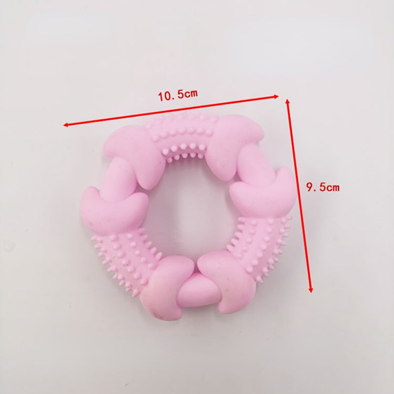Hund Spielzeug, TPR Dorniger Kreis mit Milchgeschmack & spannenden Drei Farben für das Kauen, Beschäftigung und Spielen