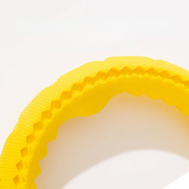 Hundespielzeug Unkaputtbar, 17cm TRP Gelber Zugring, Zerrspielzeug Hund & Wasserspielzeug Hund, Zahnreinigung, Verschleißfest